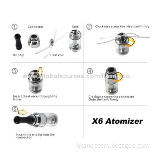 X6 Starter Kits E cigarette with Best 18650 Battery, Wholesale